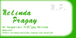 melinda pragay business card